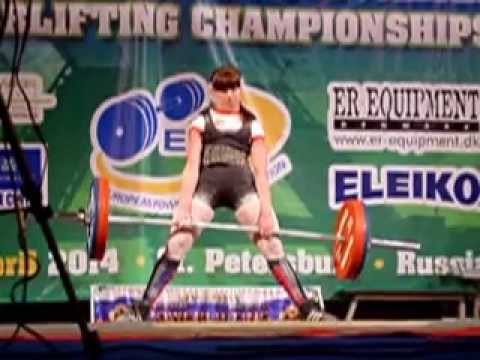 Dina Batalova (RUS) Deadlift 3.att.: 165 kg 2014 European Powerlifting Championships