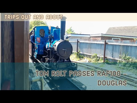 Tom Rolt passes Douglas on the Talyllyn Railway