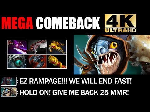 Pirate Hat Slark VS Rampage Terrorblade - Epic Mega Creeps Comeback 7.27c Dota 2
