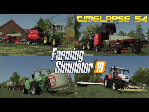 An UNUSUAL combination! 😱🚜💨 Wrapping bales XXL! 💪🏽 | [FS19] -Timelapse # 54 Geiselsberg Seasons