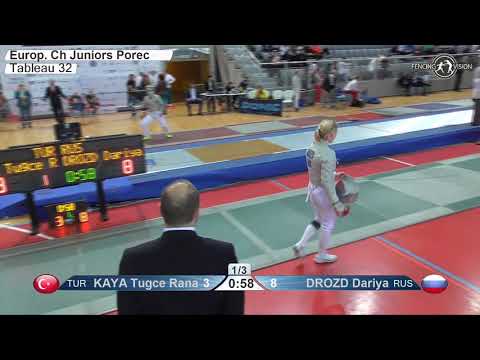 2020 xx T32 09 F S Individual Porec CRO ZC Juniors GREEN DROZD RUS vs KAYA TUR