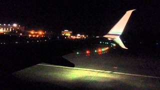 airplane night-time takeoff