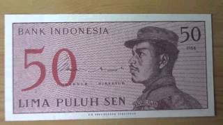 Money of Indonesia - The 50 Lima Puluh Sen papermo
