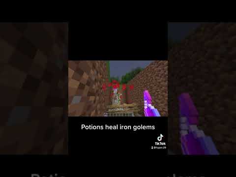 Hyper29 - Potions Heal Iron Golems In Minecraft #shorts