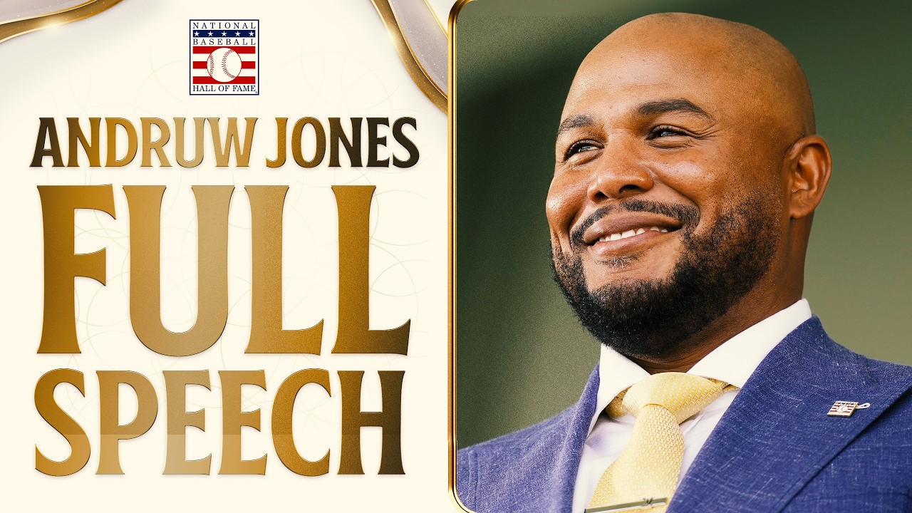 FULL SPEECH: Andruw Jones honors Hall of Fame legends, Braves teammates & MORE! (2026 Hall of Famer)