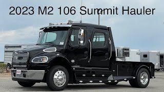 A preview image of the linked video showcasing 2023 Freightliner M2 106 Summit Hauler