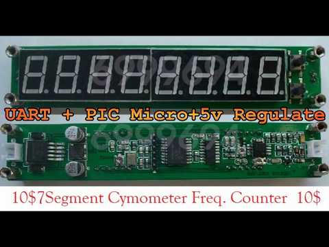 Blue RF Signal Frequency Counter r 0.1 ~ 60MHz and 20MHz ~ 2400MHZ (Base on PIC and MB501 Prescaler)