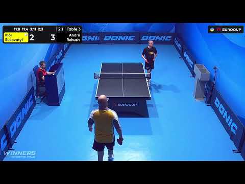11:35 Ihor Sukovatyi - Andrii Rehush 12.10.2023 TT Euro.Cup Ukraine Master. TABLE 3
