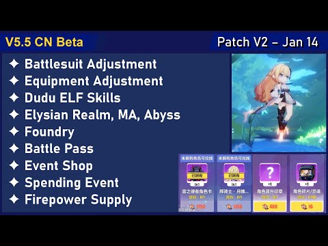 5.5 Beta V2 - Dudu ELF, Foundry, Battle Pass, Spending Event, Firepower Supply