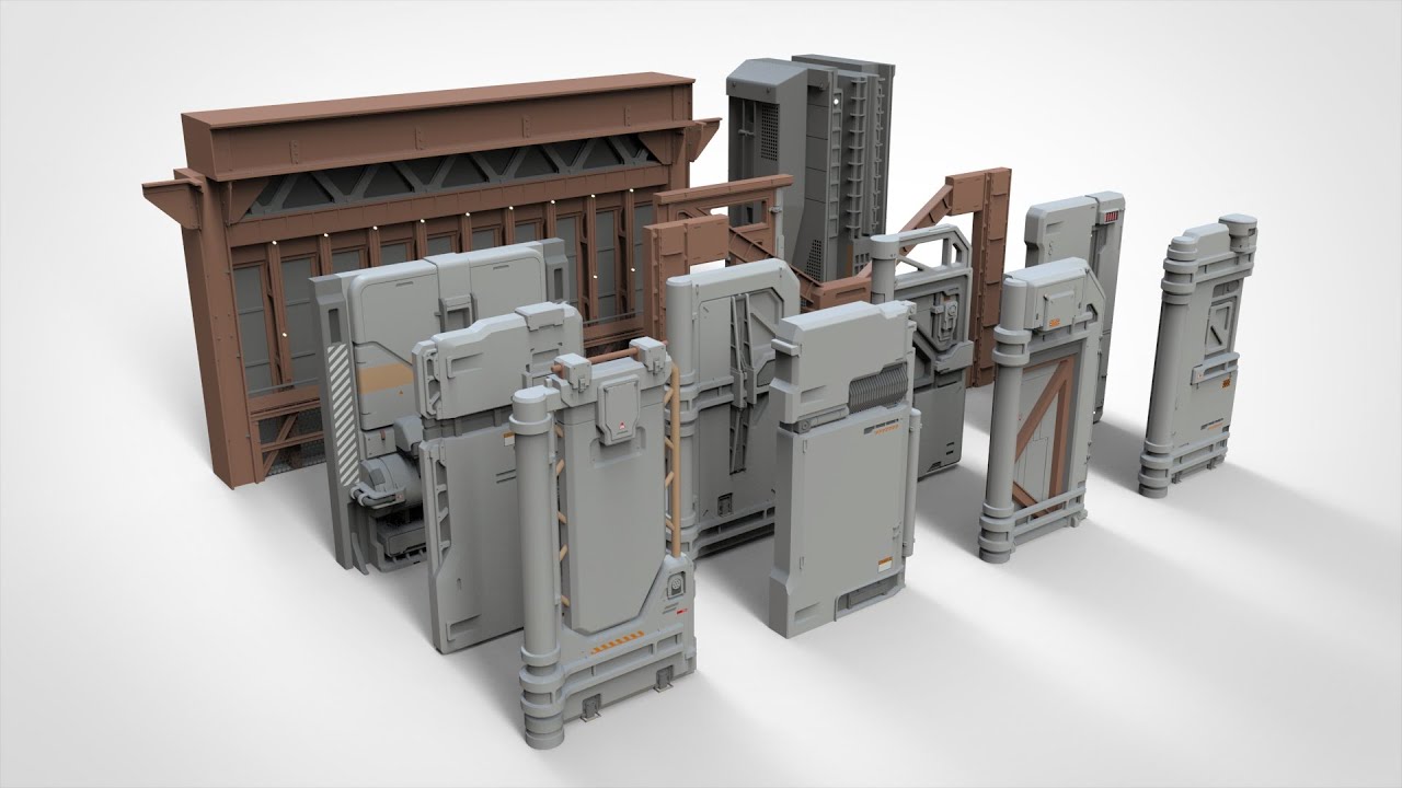 Kitbash de arquitetura de fic&ccedil;&atilde;o cient&iacute;fica 18 Modelo 3D