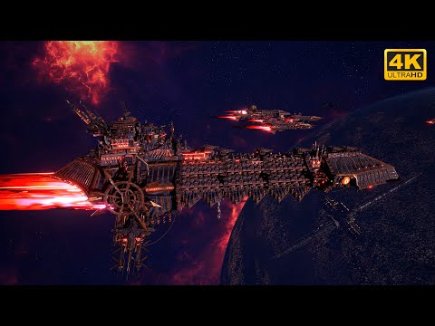 Black Legion vs Imperial Navy - Skalgrim Mod - 4K Quality - Battlefleet Gothic Armada 2