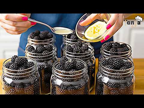 this is how I store fresh blackberries in a jar without a fridge and they don't spoil for years!