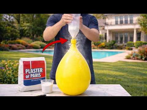 Simply pour PLASTER into the BALLOON and the result is as precious as GOLD! Incredible!