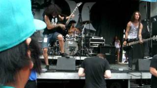 Black Tide playing Black Abyss in montreal! warped tour 2009!