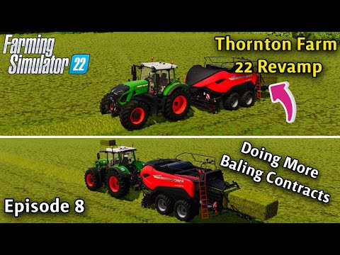 FS22 - Thornton Farm 22 Ep 8-DOING FERTILZING, BALING & HARVESTING CONTRACTS & CUTTING GRASS FOR HAY