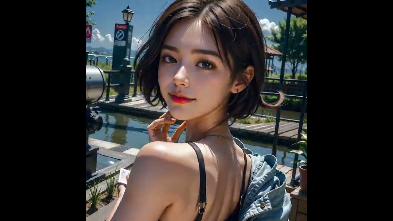 night view AI girl created by stable diffusion #shorts #stablediffusion #artificialintelligence #art