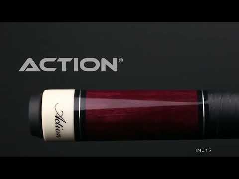 Action INL17 Inlay Pool Cue - HD Rotating 360 Degree Wide View
