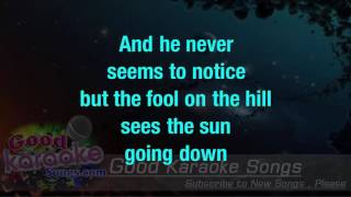 The Fool On The Hill  - The Beatles(Lyrics karaoke)
