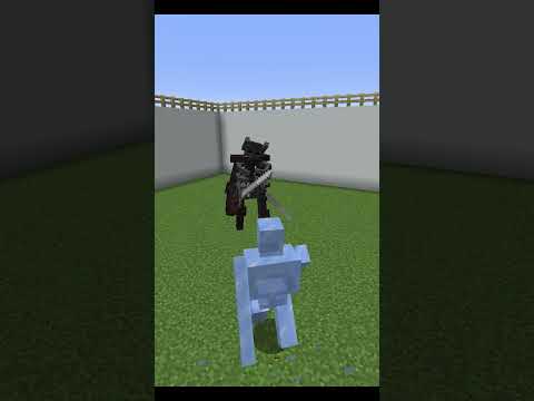 Insane Minecraft Mob Battle: Mutant Wither Skeleton vs 3 Golems! 💥