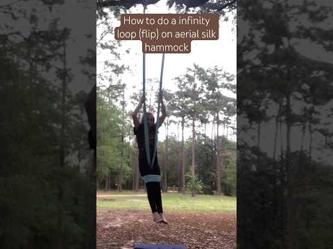 How to do a infinity loop (flip) on aerial hammock #aerial #aerialhammock #flip