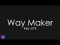 Way Maker | Piano Karaoke [Higher Key of E]