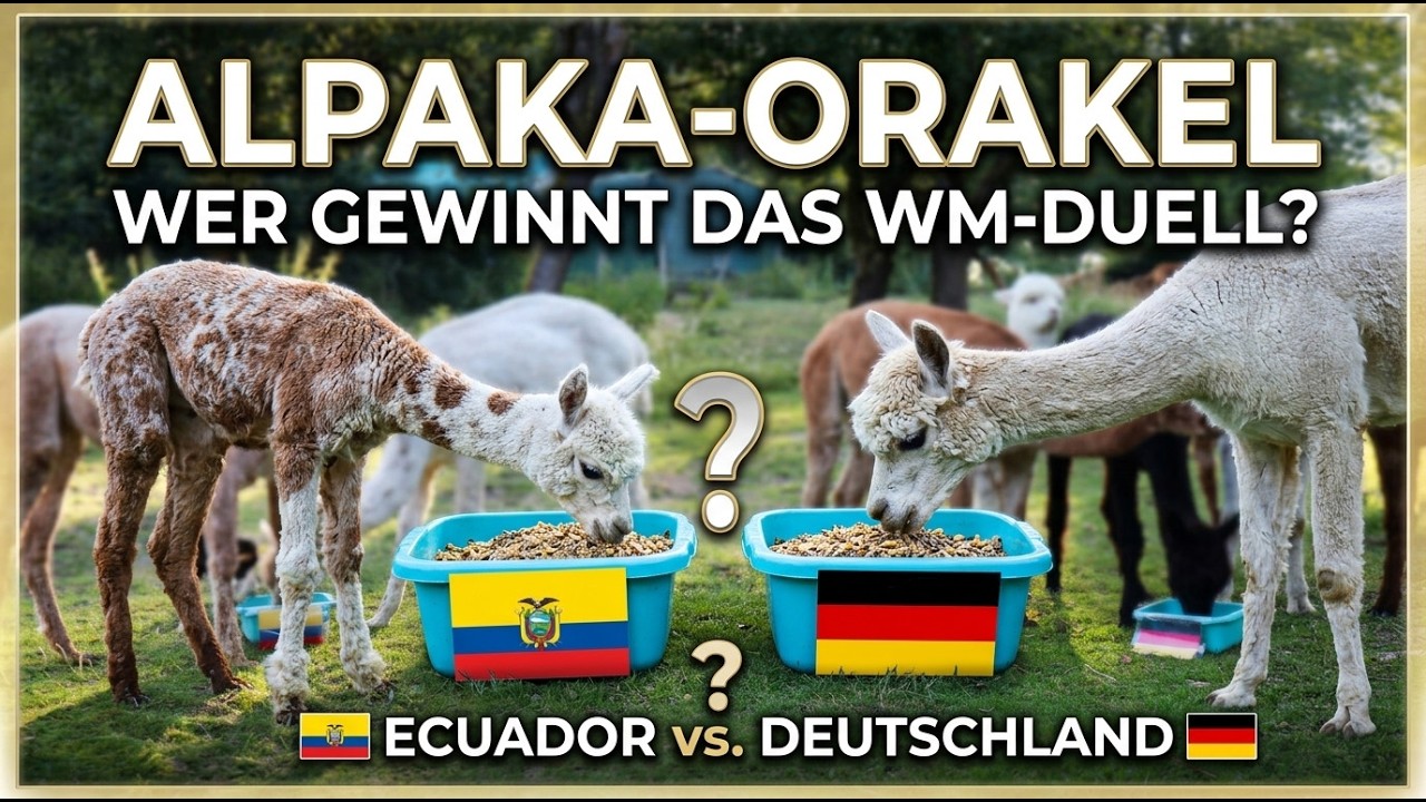 WM-Orakel: 14 Alpakas tippen Ecuador vs. Deutschland! ⚽🦙