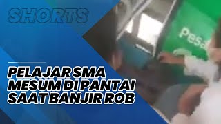 Viral Video Pelajar SMA Ketahuan Mesum di Pantai Muarareja Tegal saat Banjir Rob Menerjang
