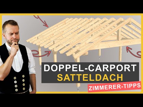 Doppel Carport mit Satteldach selber bauen (Schritt-für-Schritt Planung & Statik Tipps)