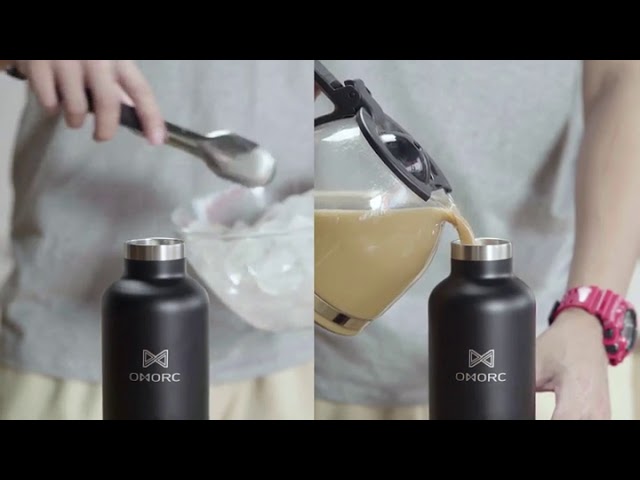 Vídeo relacionado con OLDLEY Botella agua acero inoxidable 600ml/20oz Termo Doble Metal pared Que Mantiene la Bebida Caliente y Fría, a Prueba Fugas, sin BPA, con Aislamiento para Deportes Trabajo Senderismo (Negro)