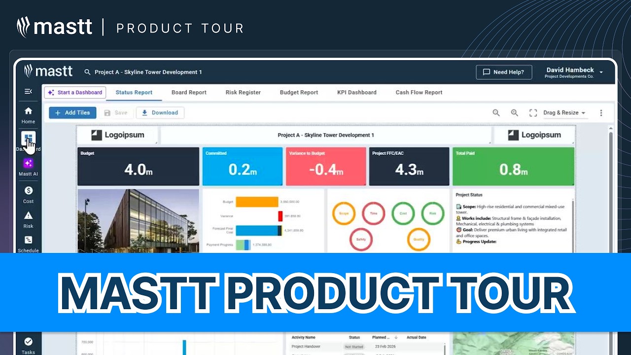 Mastt Product Tour: Construction Project Management Software Powered by AI