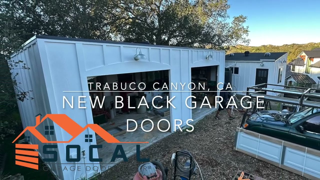 LiftMaster 8500W On New Black Garage Doors In Trabuco Canyon, CA |  | SoCal Garage Door Repair Inc.