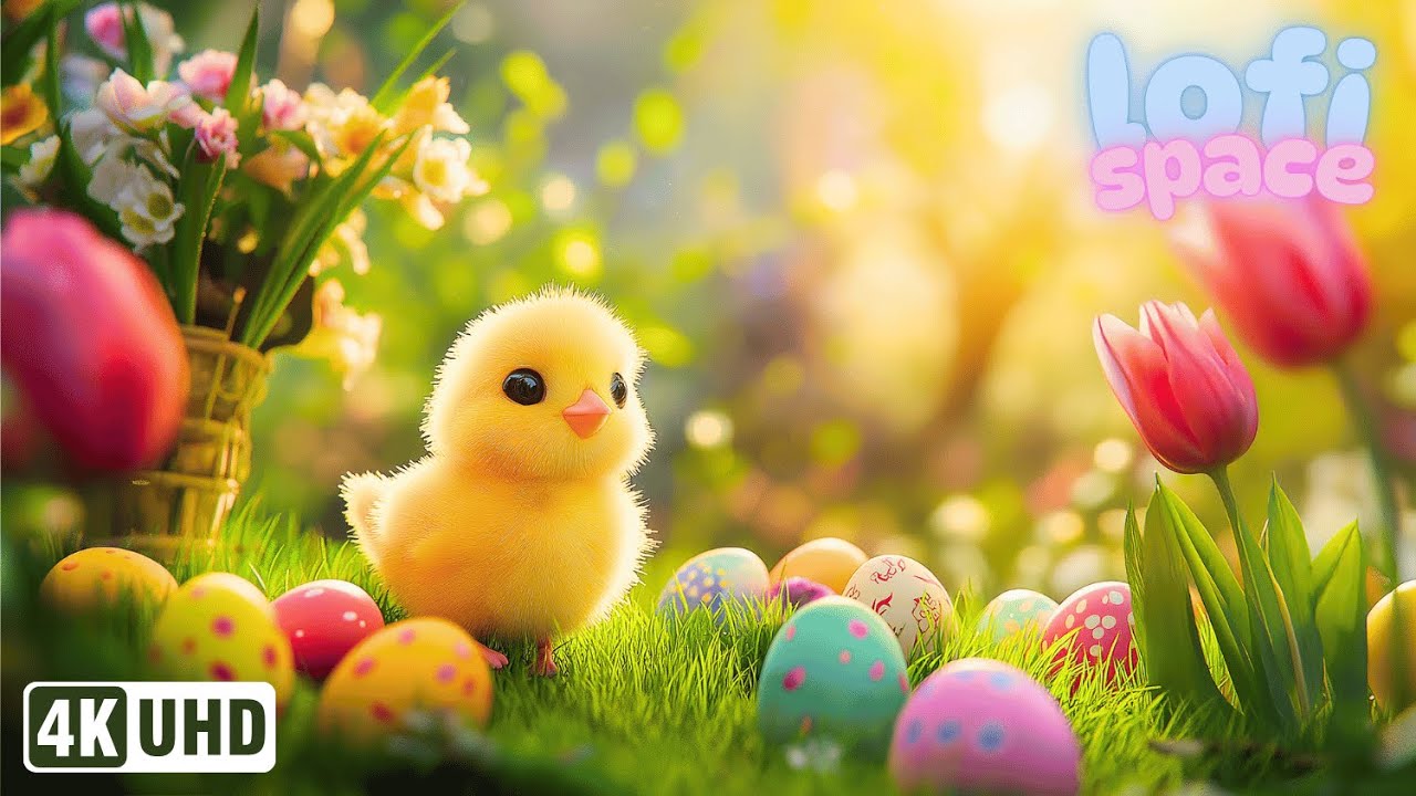 🐣 Spring Lofi Vibes in Cozy Sunny Forest | Chill Beats for Study, Work & Relax w/ Cute Chick & Eggs