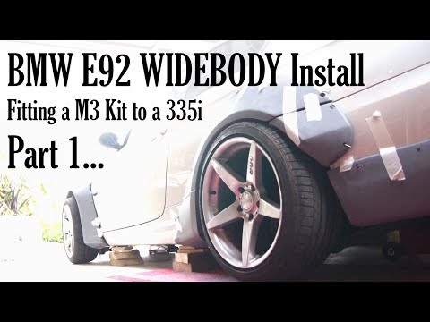 BMW E92 Widebody Kit Install (M3 kit on a 335i) - Part 1
