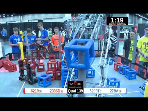 2015 VRC Engr Q139 - 6210 2396D vs 5203T 278A - 31 to 59 - VEX Worlds 2015 - Engineering Division