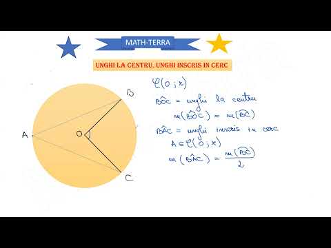 Unghi la centru. Unghi inscris in cerc