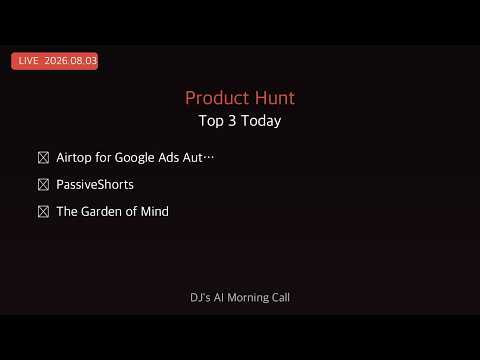 Product Hunt Top 3: Airtop for Google Ads Automation, Passi… #Shorts