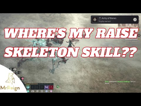 DIABLO IV - Where is my Raise Skeleton Skill - Army of Bones Trophy Guide - PS5 & Xbox