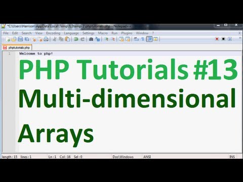 Basic PHP Tutorial 13 Multi dimensional Array