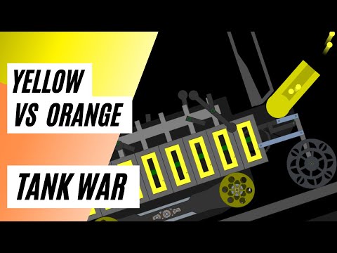 Castle Destruction | Tank War Yellow Vs Orange | Algodoo