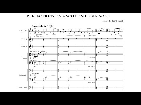 [Score] Richard Rodney Bennett - Reflections on a Scottish Folk Song (2004) for cello and strings