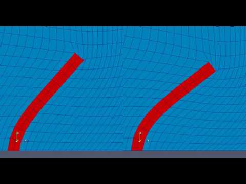 2D flexible structure FSI simulation with and without gravity