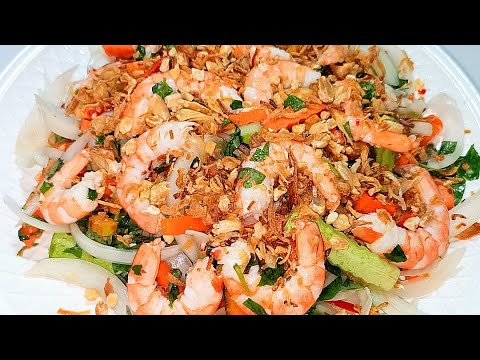 Cách làm GỎI TÔM TRỘN CHUA NGỌT giòn ngon dễ làm - Combo Món Ăn