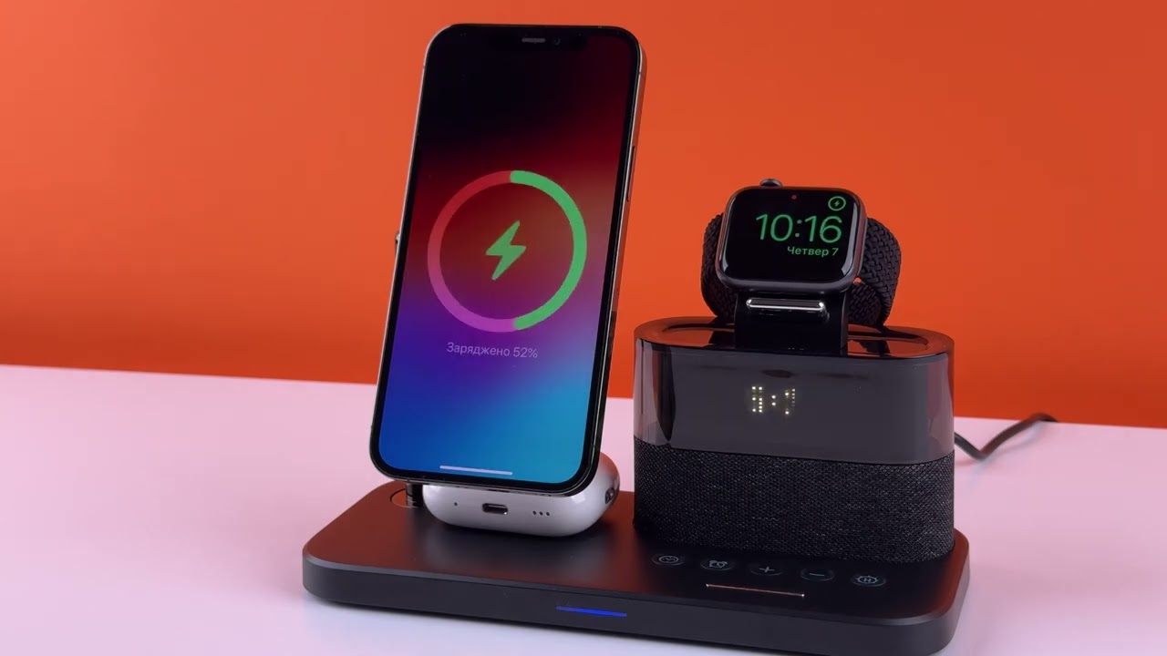 БЗУ + часы C09 4in1