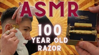 👁👄👁Highly Relaxing 🔊 ASMR 🪒 Shave With 🤯 100 Year Old Razor