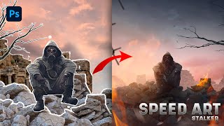 The last dawn Photoshop Manipulation Tutorial | Speed Art | STALKER 2 + PSD