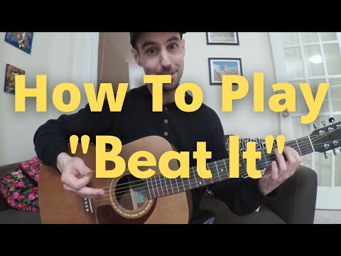 How To Play The Guitar Riff From "Beat It" By Michael Jackson - Easy Beginner Guitar Lesson