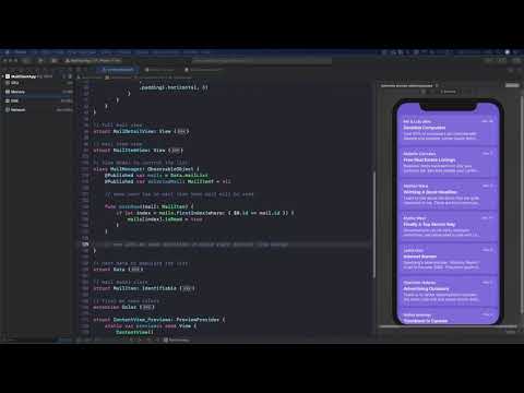 SwiftUI 2.0 - Mail Client App UI (Swipe Left/Right for Delete/Read item)