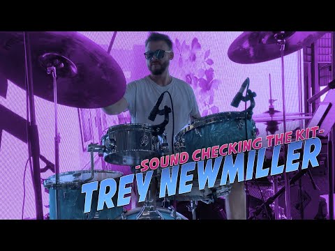 Trey Newmiller Sound Checking the Drums in Corpus Christi, Texas