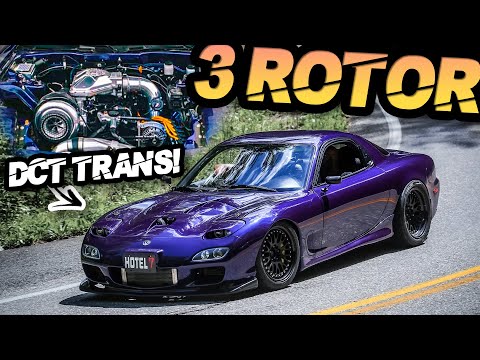 900+HP 3 Rotor RX7 with DCT Trans?! (83MM Turbo + 9,000RPM EARGASM)