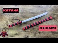 ORIGAMI KATANA JAPANESE SAMURAI PAPER SWORD TUTORIAL | HOW TO FOLD IMPRESSIVE KATANA STEP BY STEP